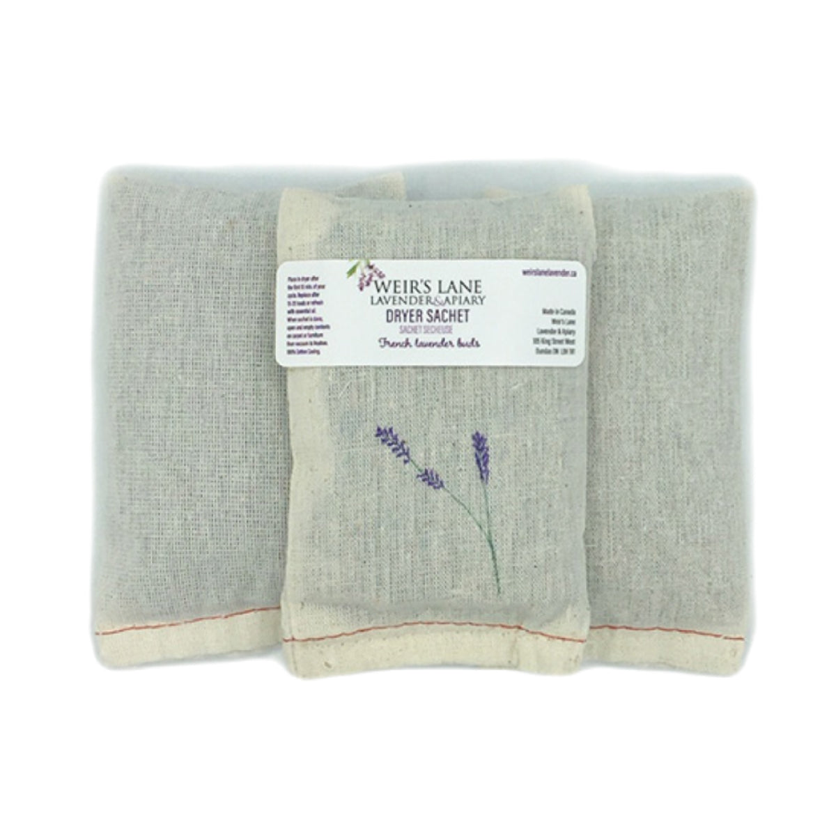 Lavender Dryer Bags, package of 3